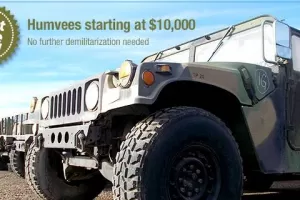 Dnes proběhne aukce, kde si můžete koupit pravé armádní Humvee