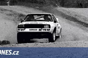 Autofotka týdne: Rallymonstra Audi trénovala v 80. letech u Slušovic