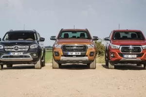 Ford Ranger vs. Mercedes-Benz X vs. Toyota Hilux: Tři pick-upy v terénu